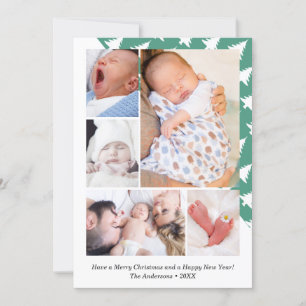 Merry Christmas & Happy New Year Photo Collage  Holiday Card