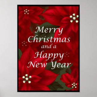 Merry Christmas Happy New Year Poster