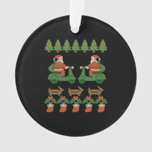 Merry Christmas happy new year,santa pixels Ornament