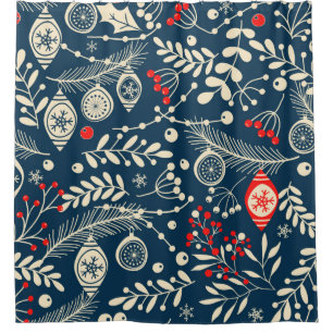 Merry Christmas, Happy New Year seamless pattern w