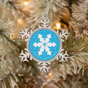 Merry Christmas! Happy New Year! Snowflake 2022 Pewter Christmas Ornament