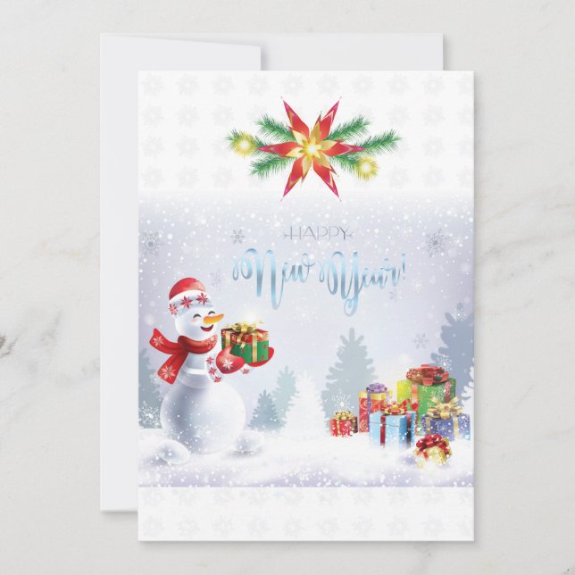 Merry Christmas & Happy New Year! Snowman 2025 (Front)