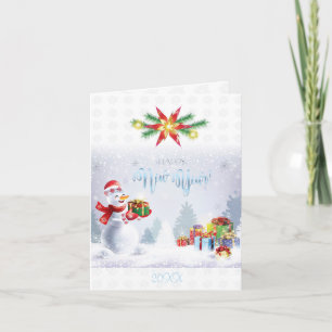 Merry Christmas & Happy New Year! Snowman 2025 Note Card