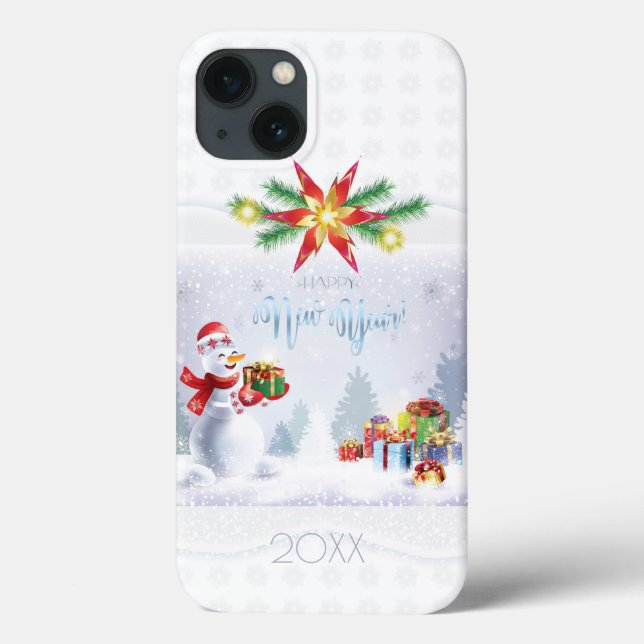 Merry Christmas & Happy New Year! Snowman 20XX Case-Mate iPhone Case (Back)