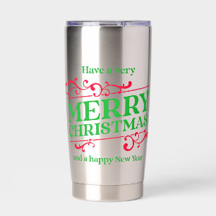 Merry Christmas & Happy New Year Thermal Tumbler