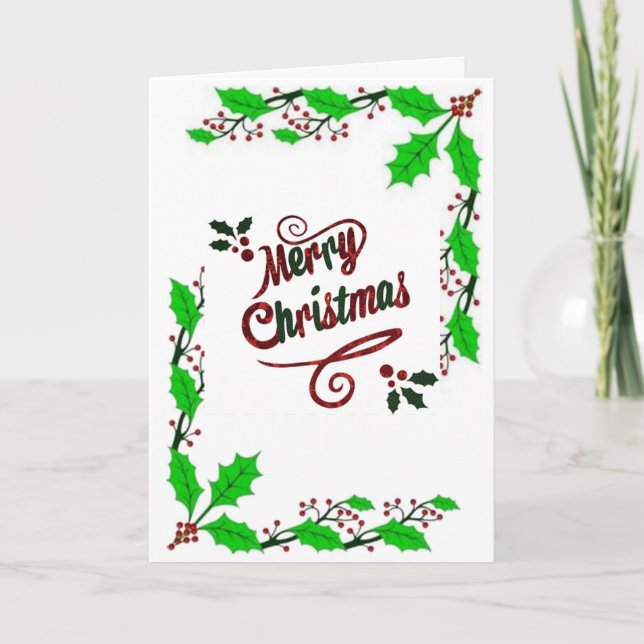 MERRY CHRISTMAS & HAPPY NEW YEAR TOO HOLIDAY CARD (Front)