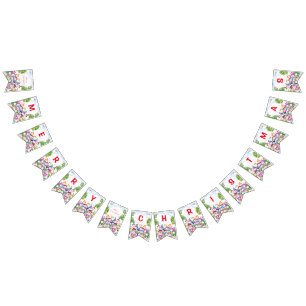 Merry Christmas - Happy Snowmans Christmas Party Bunting Flags