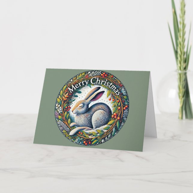 Merry Christmas Hare                               Card (Front)