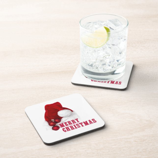 Merry Christmas Hat Coaster (Right Side)