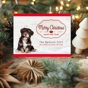  Merry Christmas Havanese Happy New Year Holiday Postcard