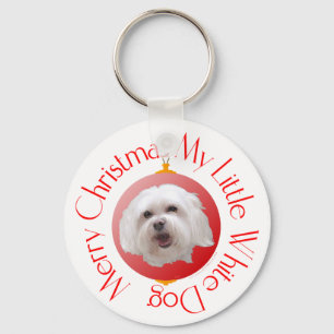 Merry Christmas Havanese Keychain