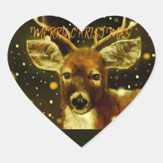 Merry Christmas Heart Sticker