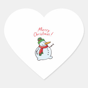 merry christmas heart sticker