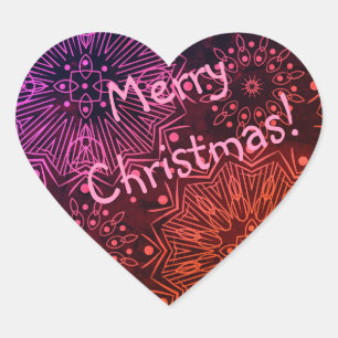 Merry Christmas! Heart Sticker