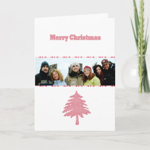 Merry Christmas Hearts With Your Family Photo Holiday Card