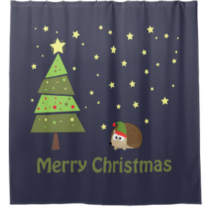 Merry Christmas! Hedgehog Elf Holiday Scene