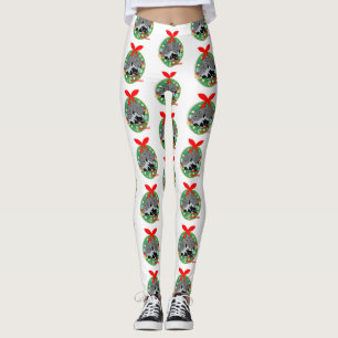merry christmas hedgehog leggings