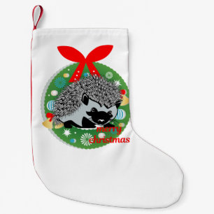 merry christmas hedgehog stocking