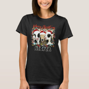 Merry Christmas Heifer Xmas Cow Christmas Light T-Shirt