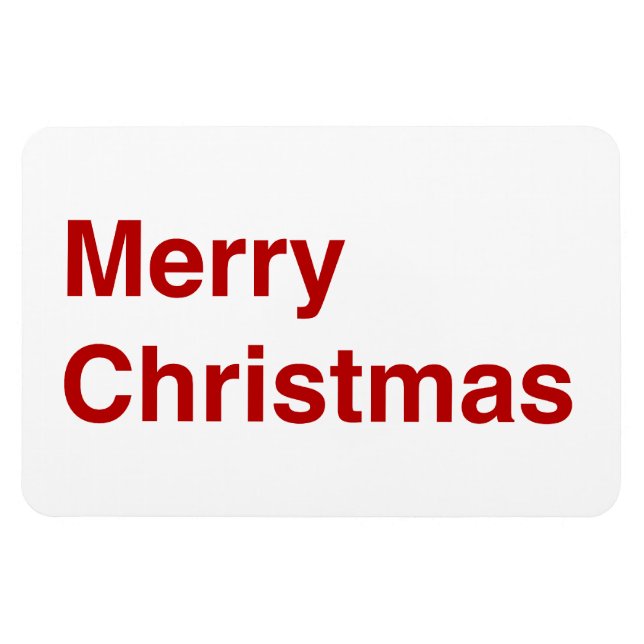Merry Christmas Helvetica Magnet (Horizontal)