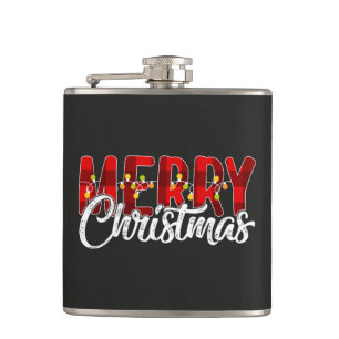 Merry Christmas Hip Flask