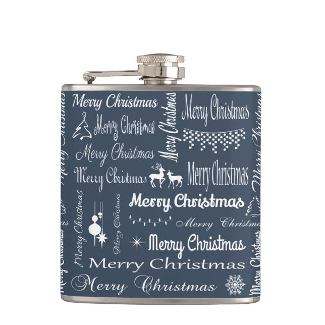 Merry Christmas Hip Flask (Front)