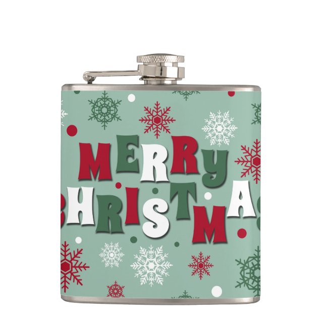 Merry Christmas Hip Flask (Front)
