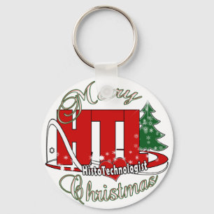 MERRY CHRISTMAS HISTOTECHNOLOGIST KEYCHAIN