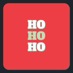 Merry Christmas HoHoHo Party Minimalist Plain Square Sticker<br><div class="desc">Specific,  plain,  eyecatching template at affordable price. Choose from variety of different card designs,  types and fonts.</div>