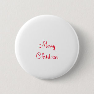 merry christmas holiday add family name photo gift 2 inch round button