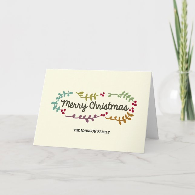 merry christmas holiday card (Front)