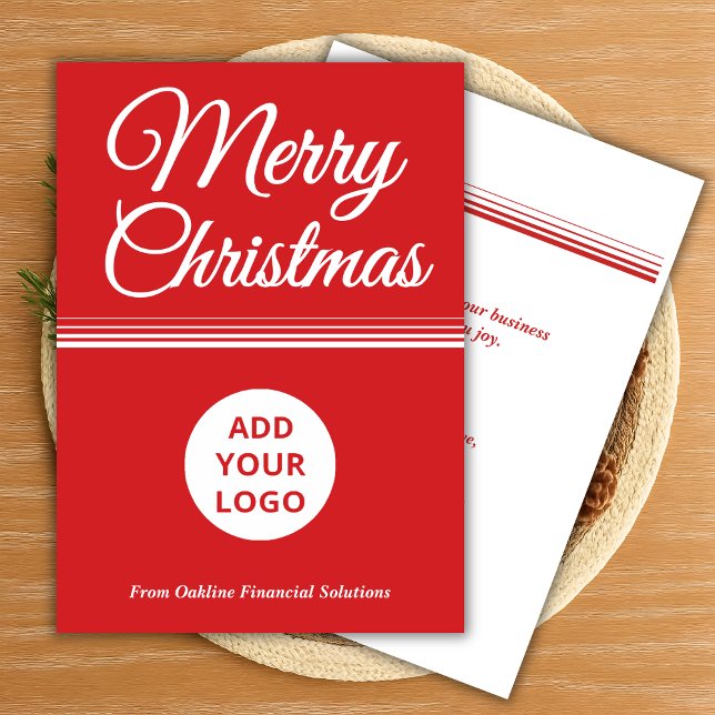 Merry Christmas Holiday Card with Logo (Creator Uploaded)