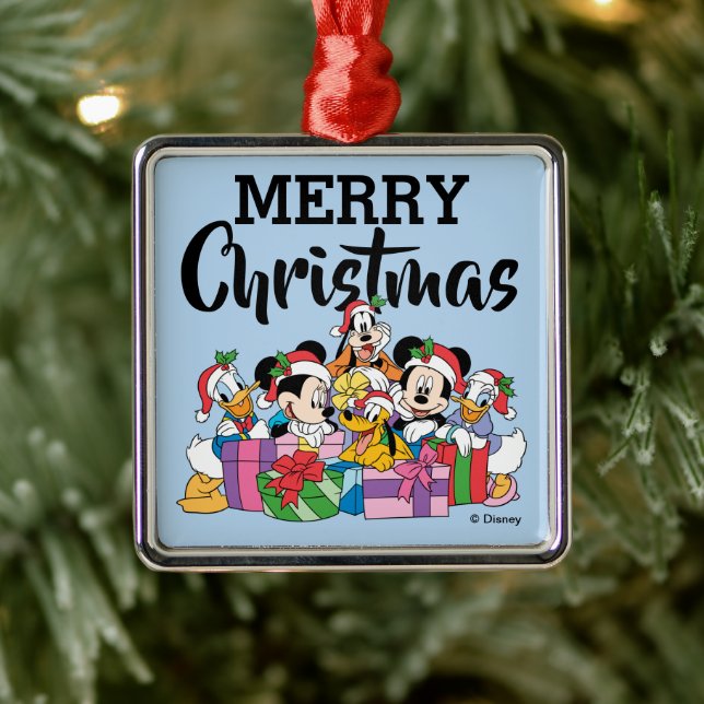 Merry Christmas | Holiday Cheer Group Metal Ornament (Tree)