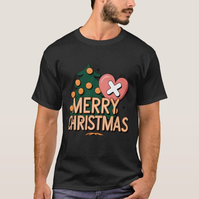 Merry Christmas Holiday Cheer T-Shirt for Men (Front)