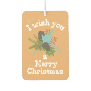 Merry Christmas Holiday Decor Car Air Freshener