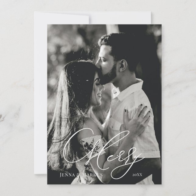 Merry Christmas Holiday Design Card (Front)