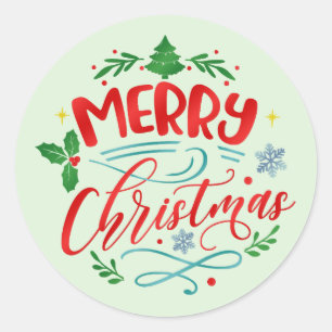 Merry Christmas Holiday Envelope Seal