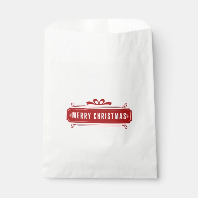 Merry Christmas Holiday Favour Bag (Front)