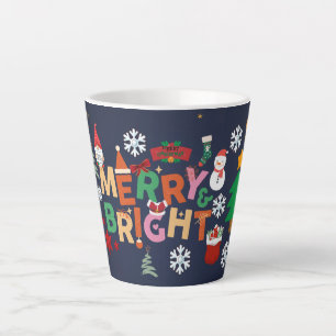 Merry Christmas holiday gift Latte Mug