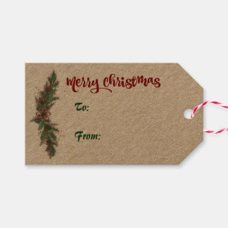 Merry Christmas Holiday Gift Tag
