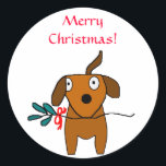 Merry Christmas! -Holiday Greeting Stickers<br><div class="desc">***Don't forget to look for our matching cards,  postcards,  stamps,  stickers and more.  Cheers!</div>
