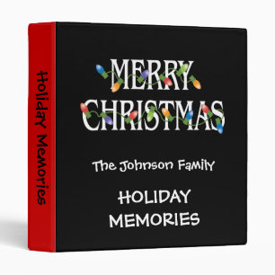 Merry Christmas Holiday Lights Binder