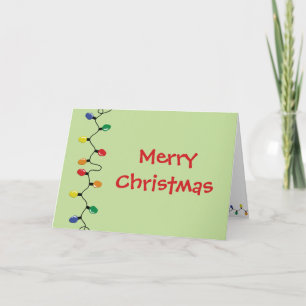 Merry Christmas Holiday Lights Customizable Card