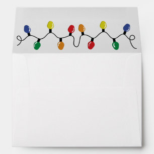 Merry Christmas Holiday Lights String Envelope
