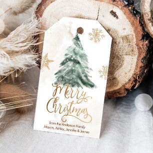 Merry Christmas Holiday Party Favours Family Cooki Gift Tags