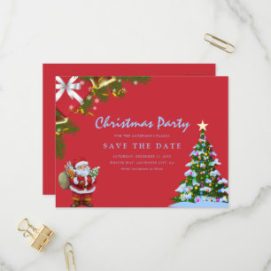 Merry Christmas Holiday Party Save The Date Invitation Postcard