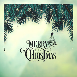 Merry Christmas Holiday Party Window Cling