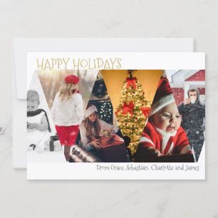 Merry Christmas Holiday Photo Collage Card