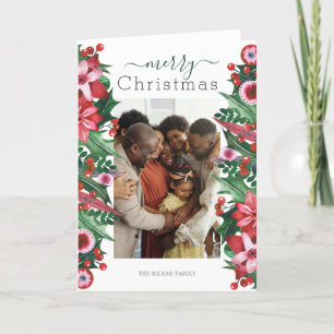 Merry Christmas Holiday Photo Holly Berry