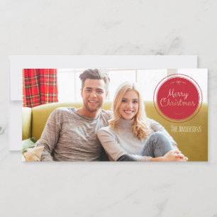 Merry Christmas Holiday Photocard Card
